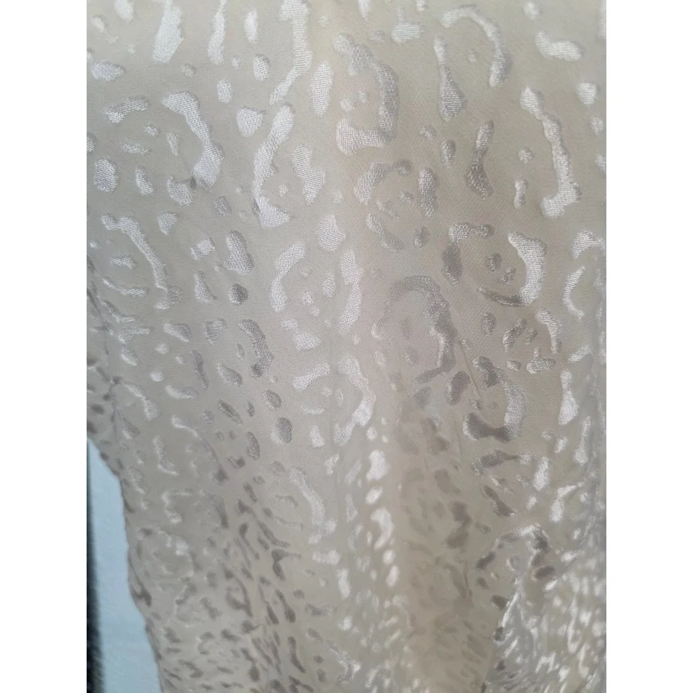 Good American Burnout Satin Cami Women Size 1 Ivory NWT GWT0052 Animal Print Top